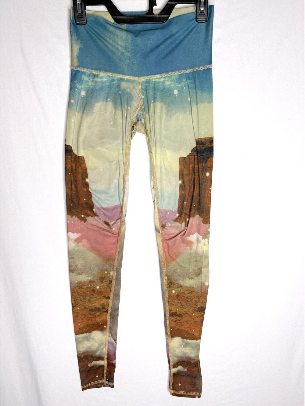 Teeki Unicorn Desert Galaxy Leggings S High Waist Yoga Festival